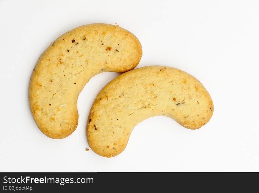 Crispy biscuits - isolated on white background