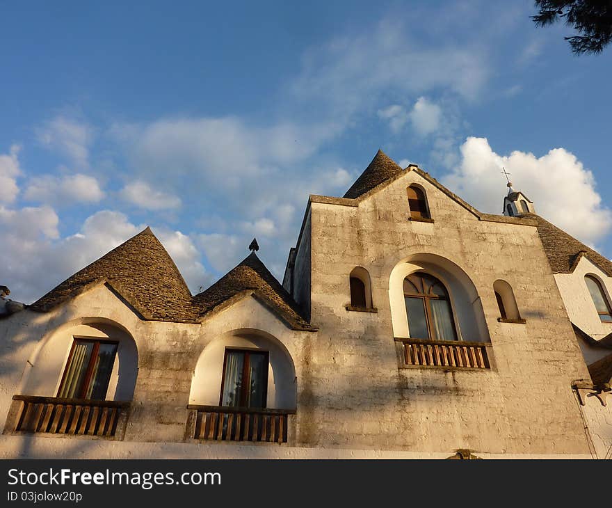 The Trullo Church, Church of St. Anthony, was built in 1926. The Church has a dome 21 meters high and was restored in 2004. The Trullo Church, Church of St. Anthony, was built in 1926. The Church has a dome 21 meters high and was restored in 2004.