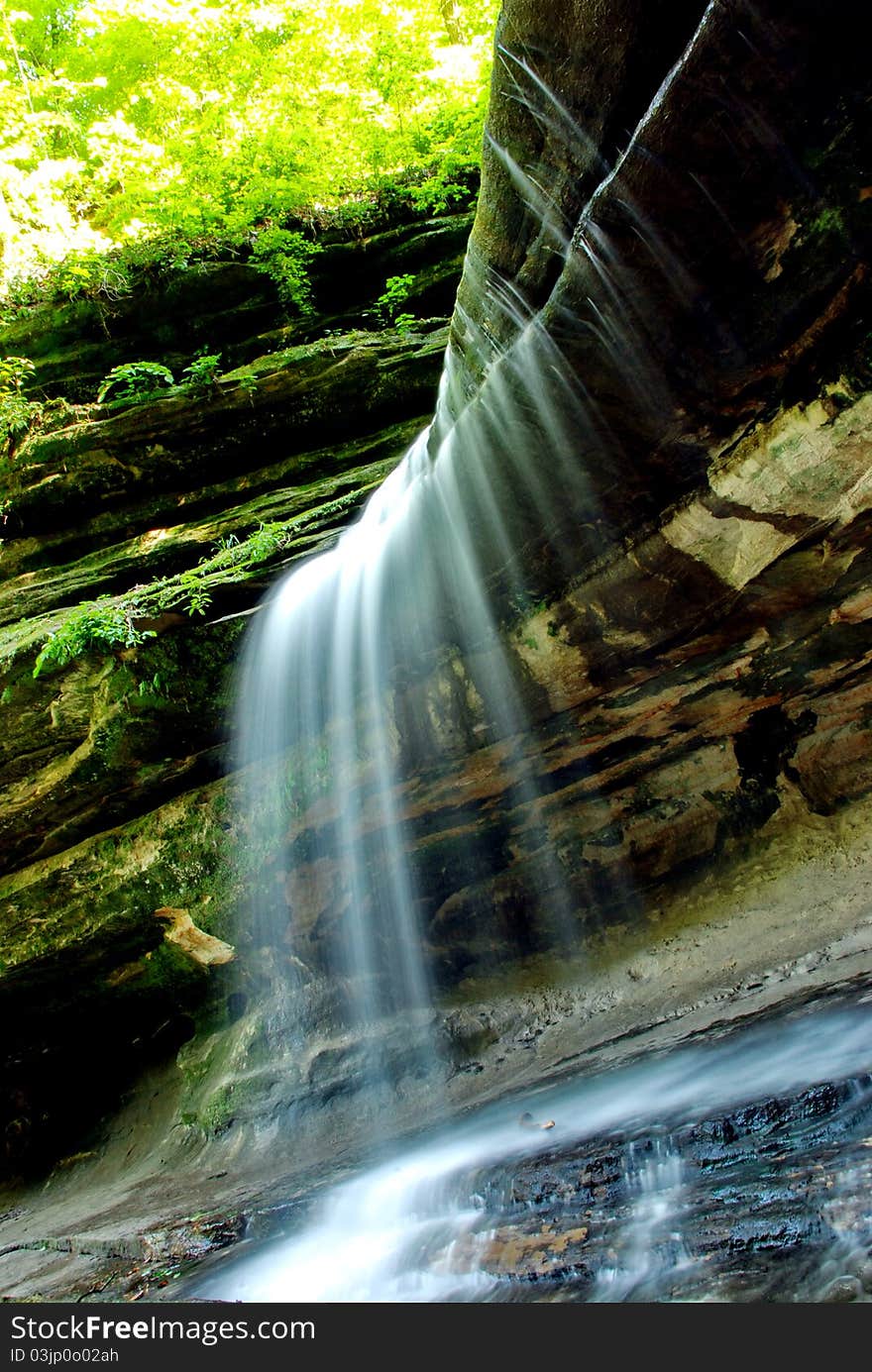 Starved rock illinois usa waterfalls canyons