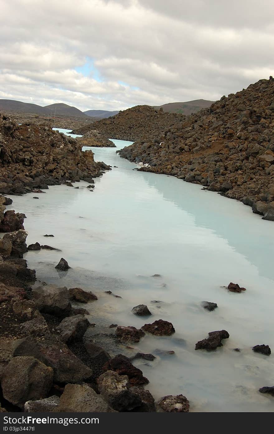 Blue Lagoon In Keflavik, Iceland.