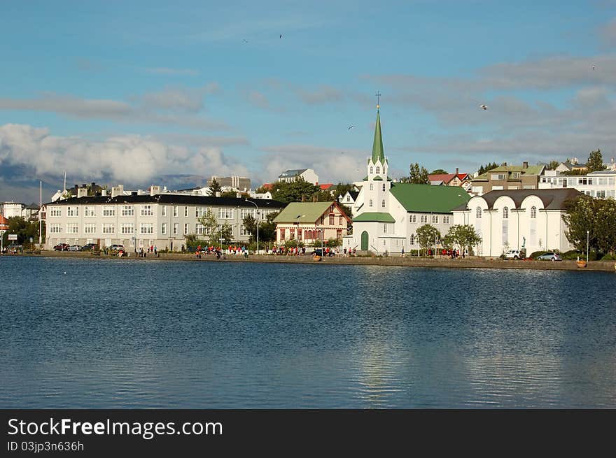 Panoramic view of Reykjavik, Iceland