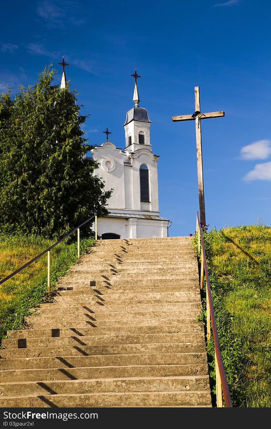 Church of Transformation dominical, located in village Krevo (1997, the Grodno area, Belarus). Church of Transformation dominical, located in village Krevo (1997, the Grodno area, Belarus)