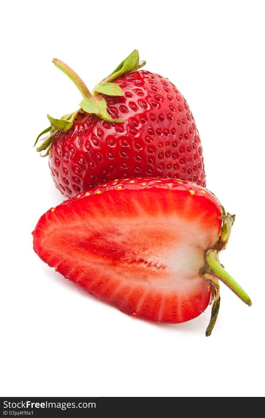 Strawberries isolated on a white