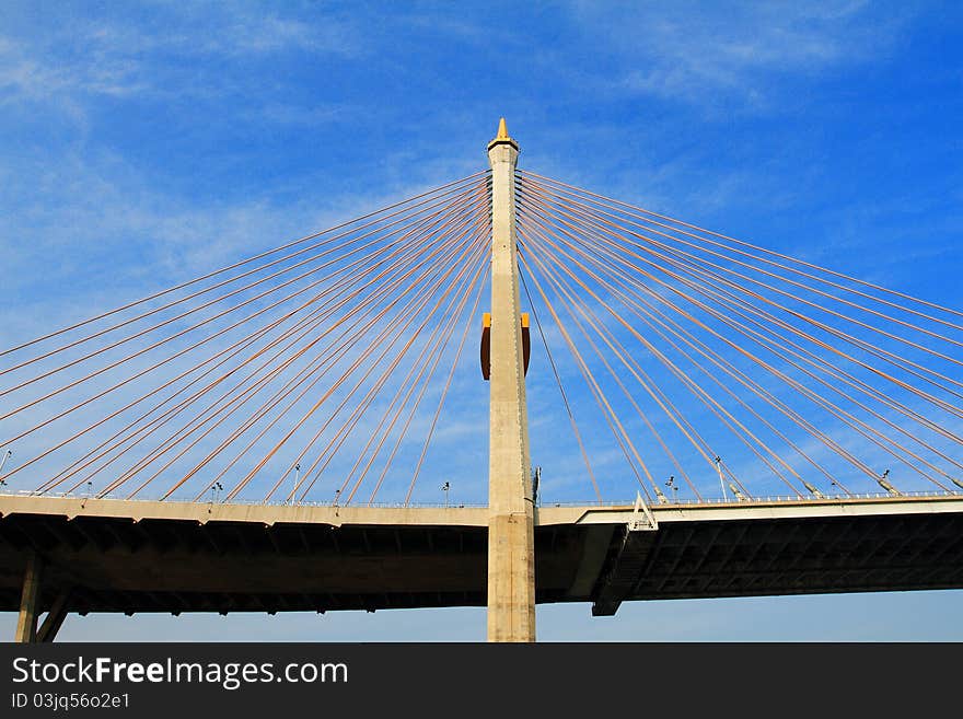 Bhumibol Bridge in Thailand country