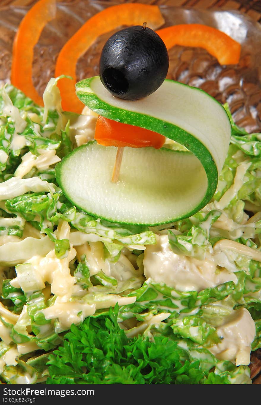 Salad with cabbage