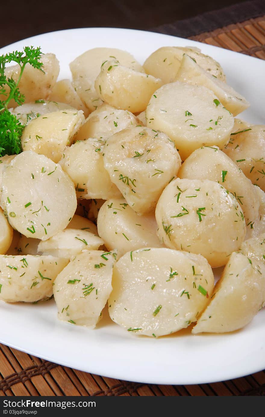 Boiled potatoes