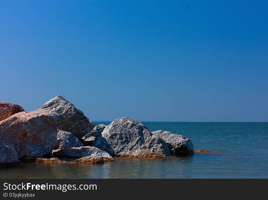 Stones in sea