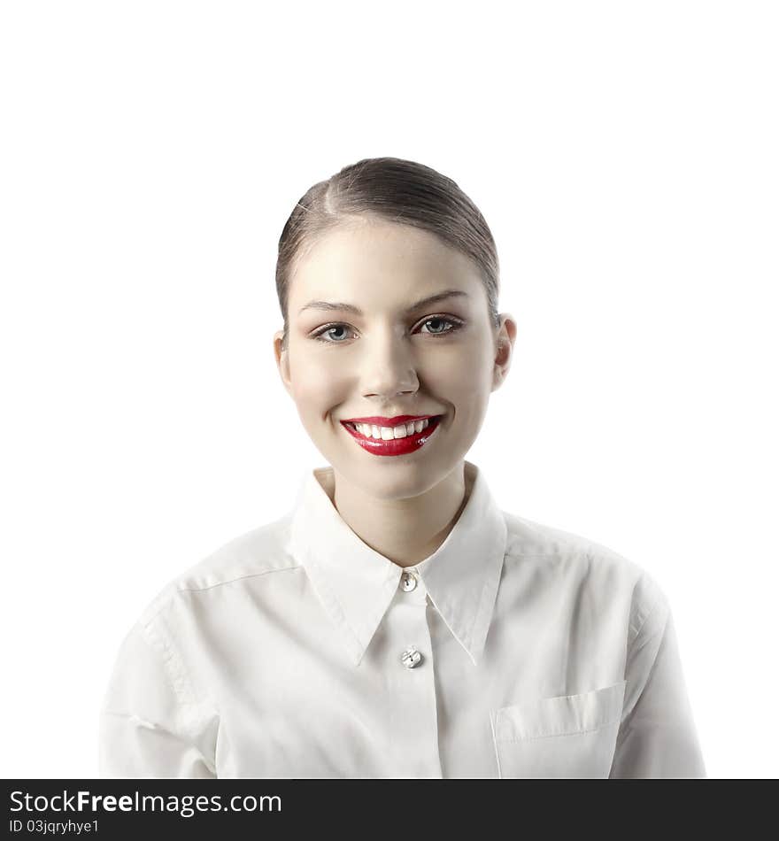 Portrait of a beautiful smiling businesswoman. Portrait of a beautiful smiling businesswoman