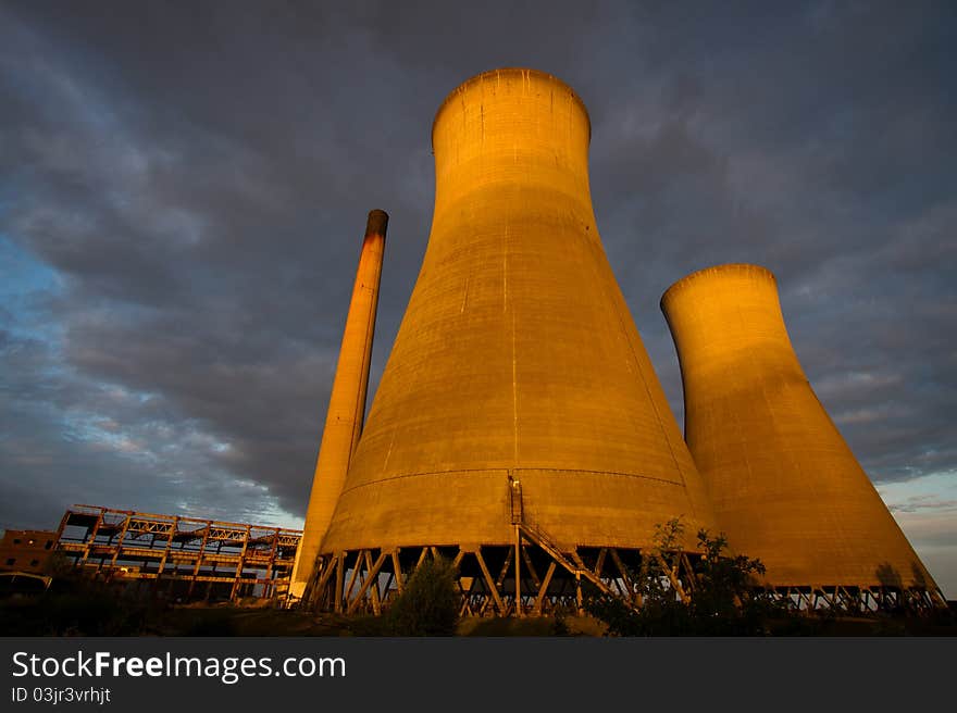 The cooling tower at richborough power station in kent. Soon to be demolished. The cooling tower at richborough power station in kent. Soon to be demolished