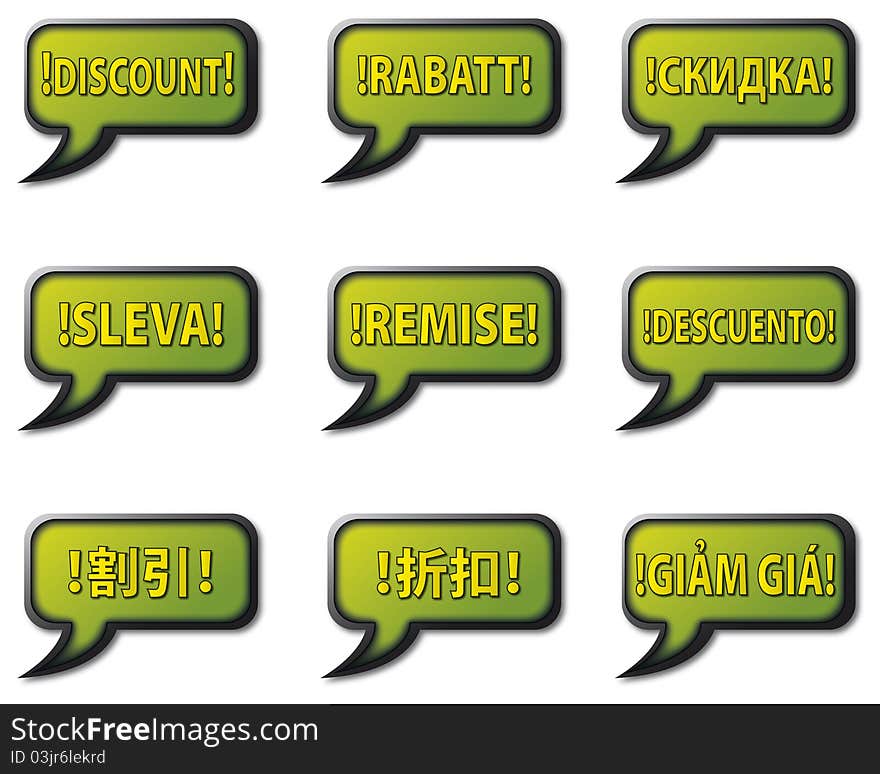 Multilingual discount vector bubbles