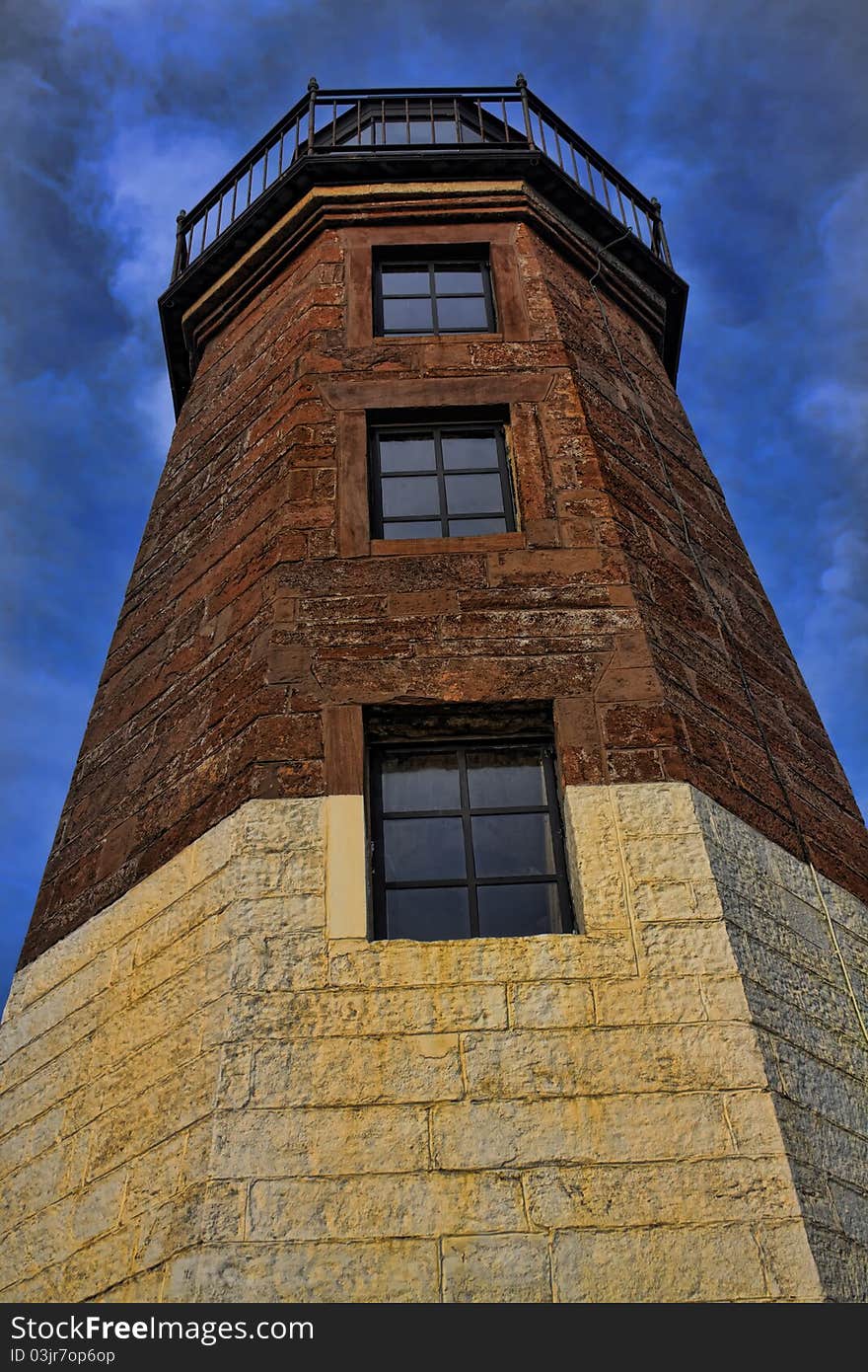 Point Judith Lighthouse, Rhode Island, in HDR. Point Judith Lighthouse, Rhode Island, in HDR