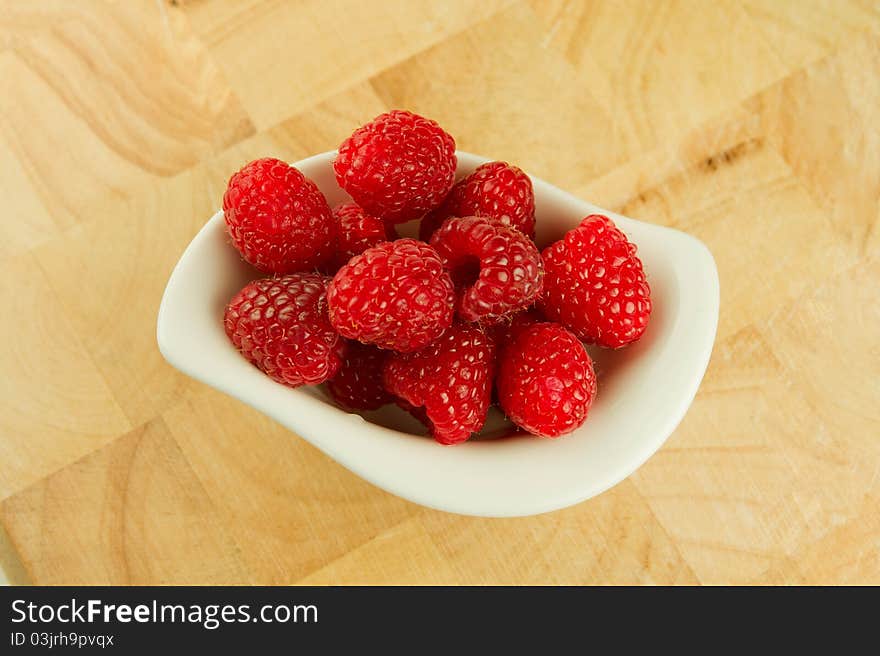 Fresh raspberries in the bowl. Fresh raspberries in the bowl