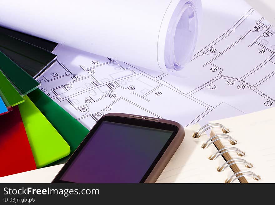 Color chart for the construction and architecture. Color chart for the construction and architecture