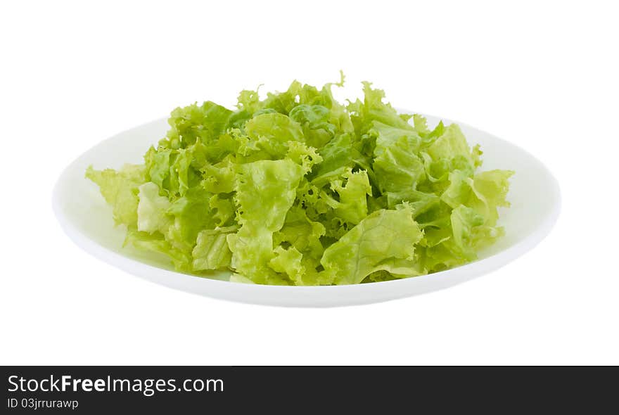 Green salad on a plate.