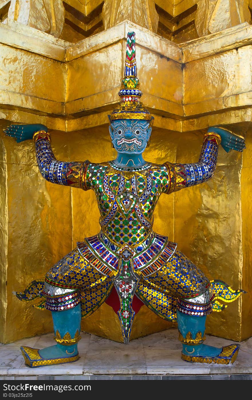 Giant in Wat Phra Kaeo, The Royal Grand Palace - Bangkok, Thailand