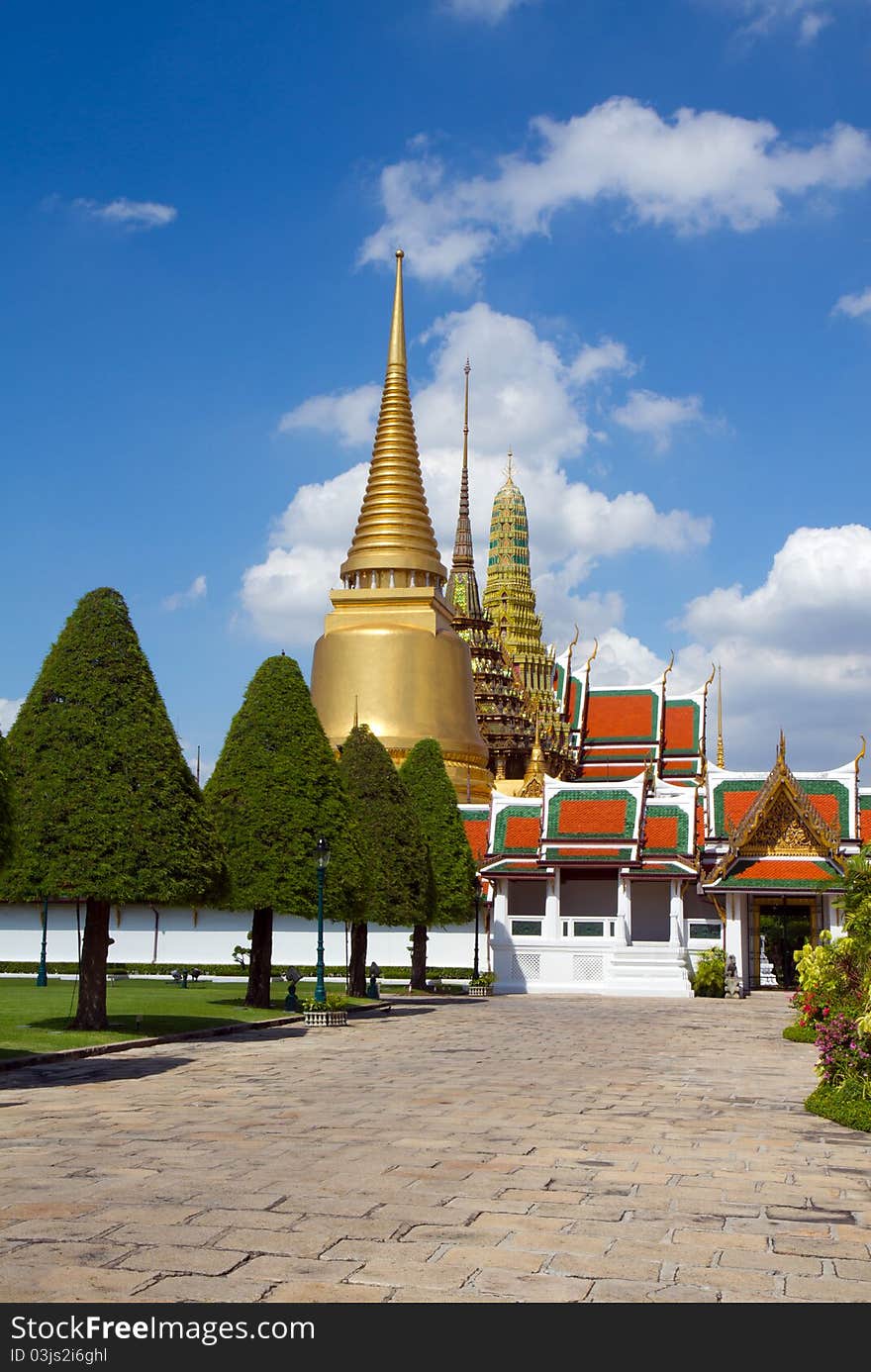 Golden Buddha Temple in Grand Palace, Wat Phra Kaew , Bangkok Thailand