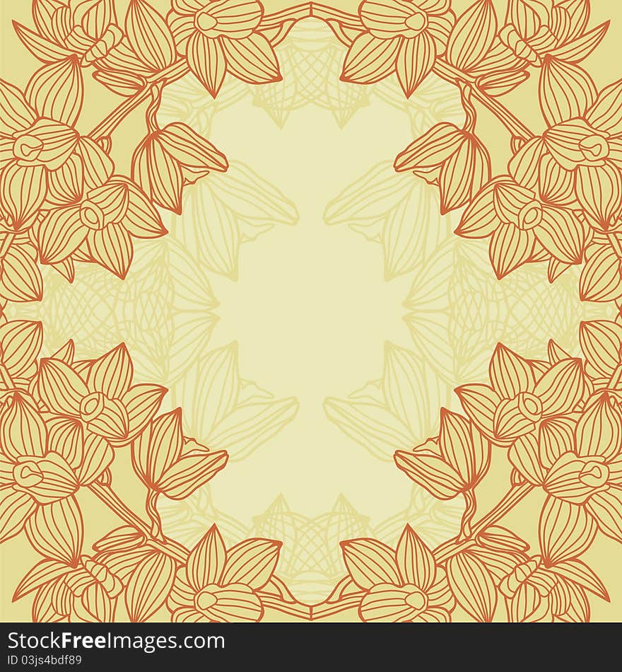 Vintage  which consist of ornate patterns. Vector illustration