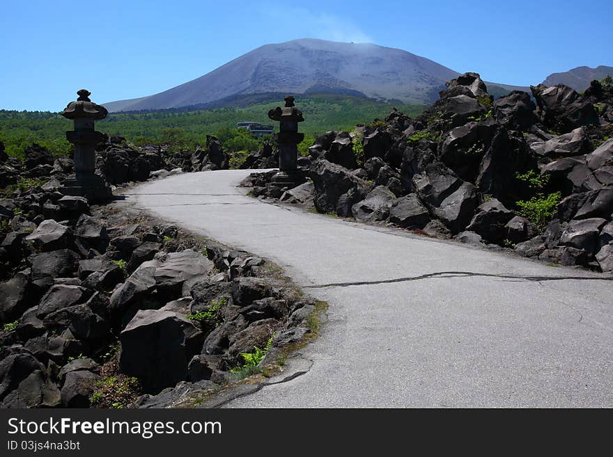 Lava and Mt. Asama