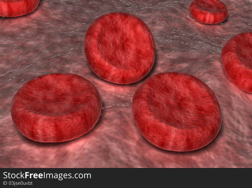 Digital illustration of Blood cells