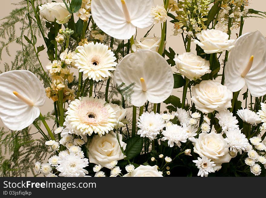 Bouquet of white colors