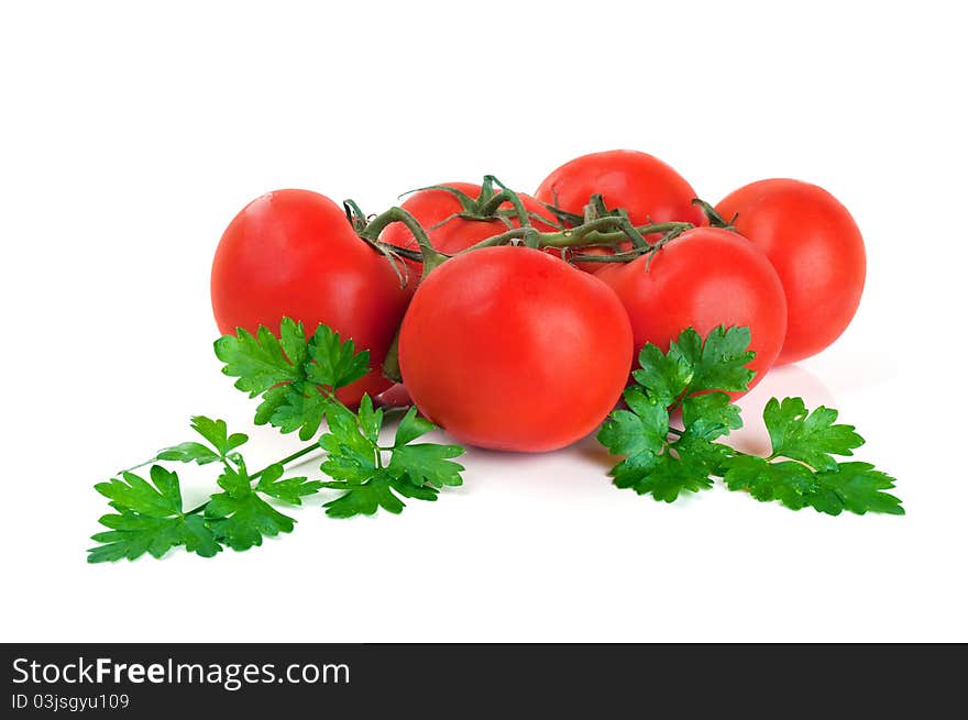 Fresh tomato isolated on a white background