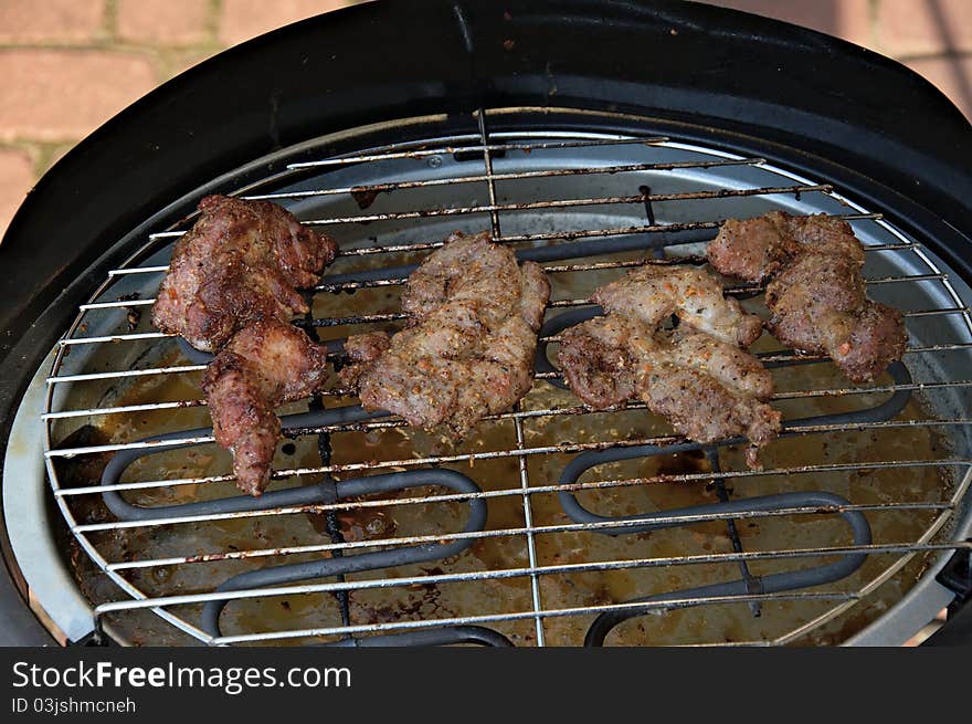 Grilling on an electric grill