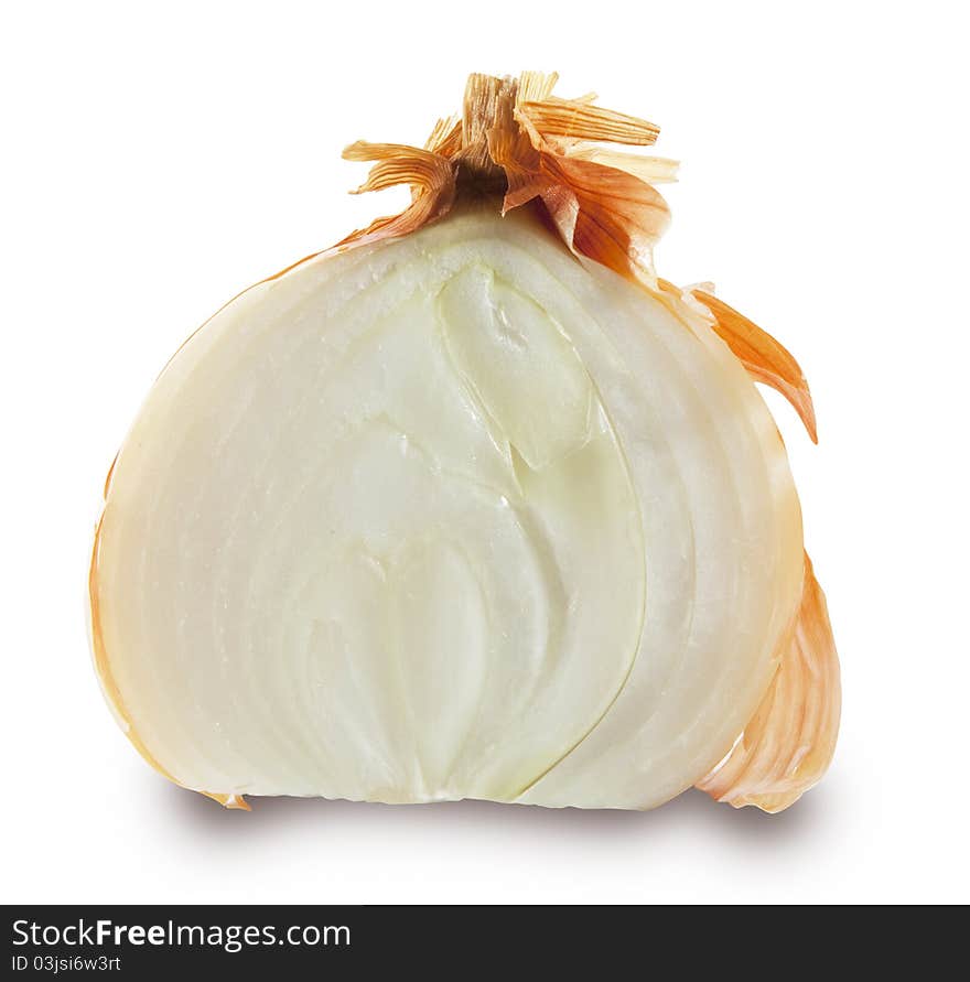 Onion isolated on the white