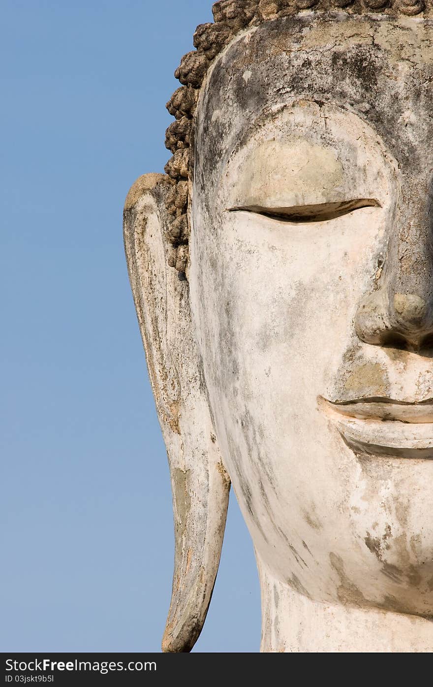 Ancient buddha image statue at Sukhothai historical park Sukhothai province Thailand. Ancient buddha image statue at Sukhothai historical park Sukhothai province Thailand