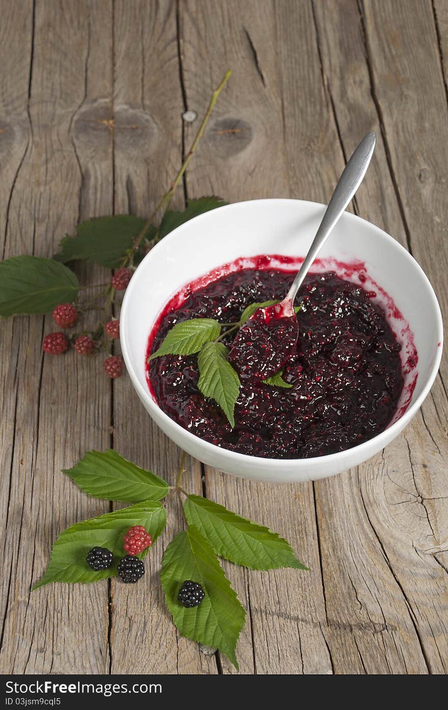 Blackberry  Jam With A Silver Spoon