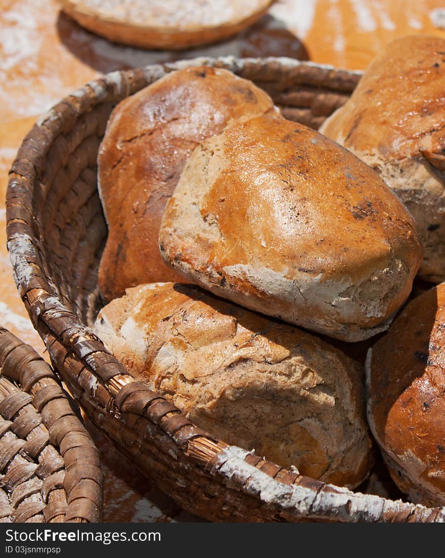 Traditional Cezch bread made in medieval oven, with caraway. Traditional Cezch bread made in medieval oven, with caraway