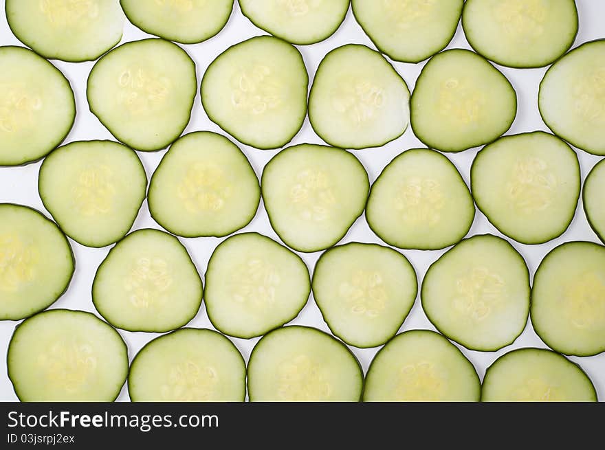 Cucumber slices background