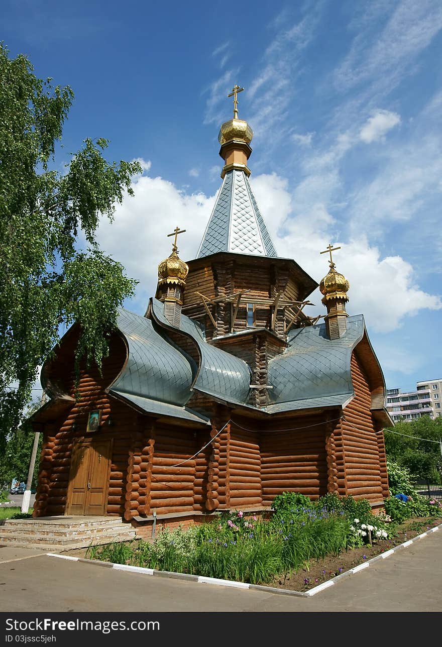 Wooden church- It is photographed in Russia