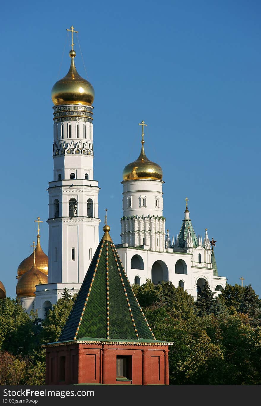 Gold domes it church - is photographed in Moscow