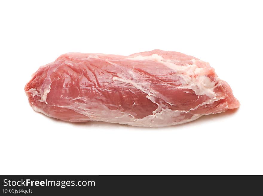 One piece Fresh meat on white background