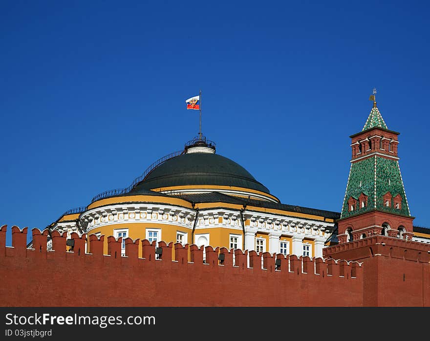 The Moscow fortress, tower-is photographed in Russia