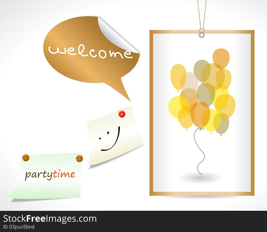 Party Concept And Yellow Ballons