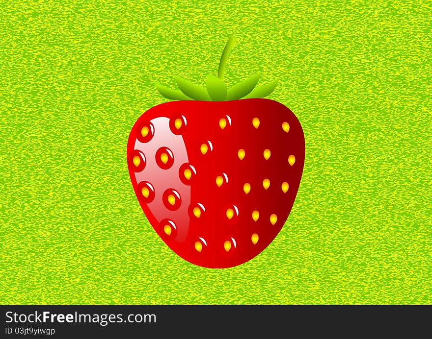 Strawberry On A Background