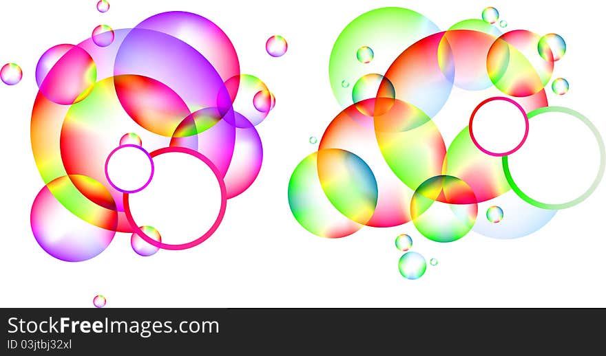 Bright bubbles background, vector, eps10