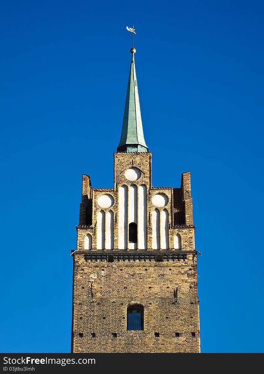 Detail of a historic building in Rostock (Germany).