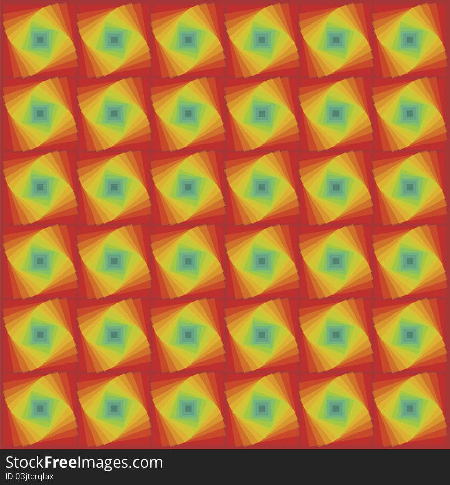 Dimensional spectral pattern with squares. Dimensional spectral pattern with squares.