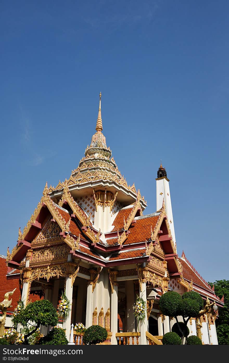 The Cremation In Buddhist Temple