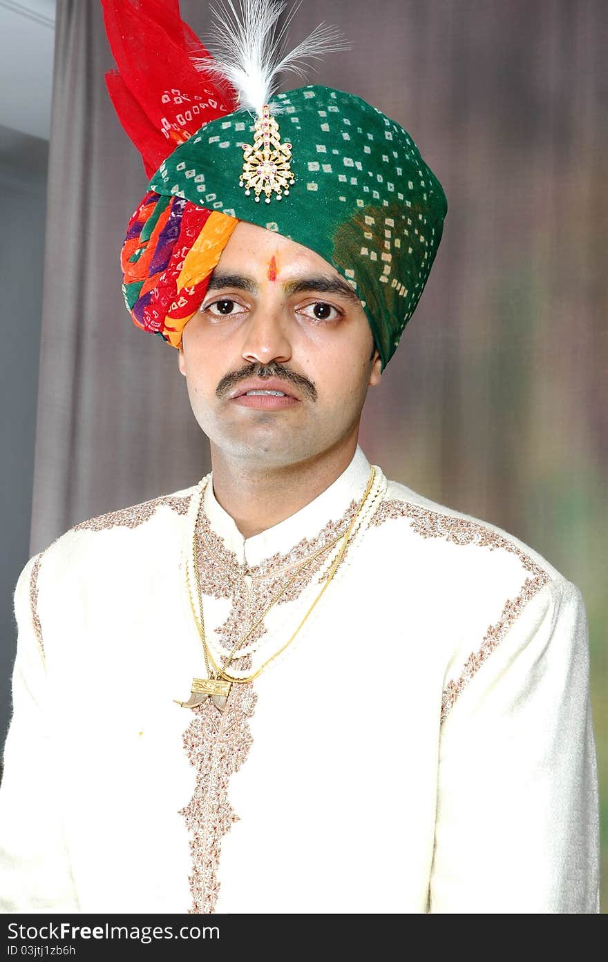 Indian guy (Groom) in his wedding dress