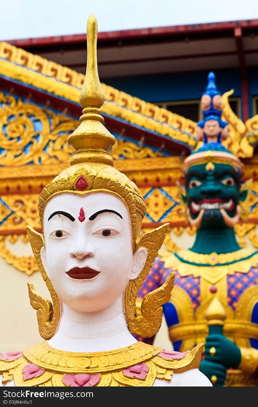 Sculpture at a hindu temple in Malaysia