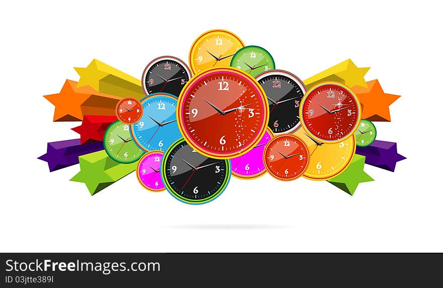 Colored And Creative Clocks