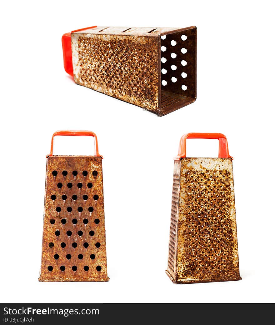 Rusty kitchen grater. Utensils that it is high time to throw