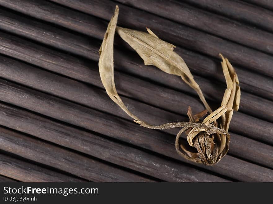 Green tea and textured wall bamboo