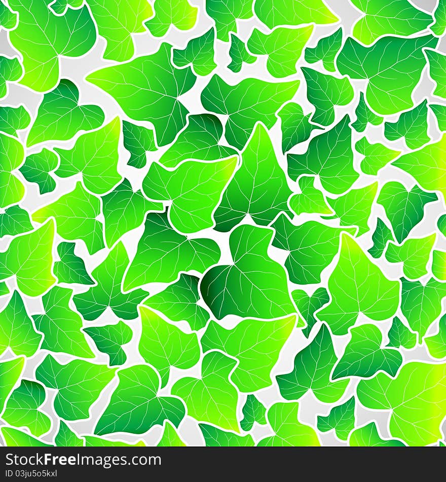 Vector green leaf seamless background wallpaper