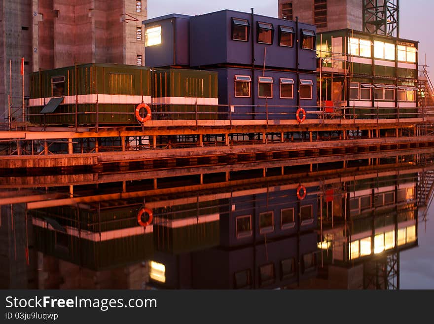 Building side at the canal