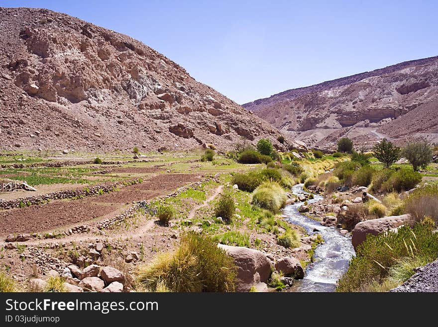 Incredible mountain landscape at atacama desert