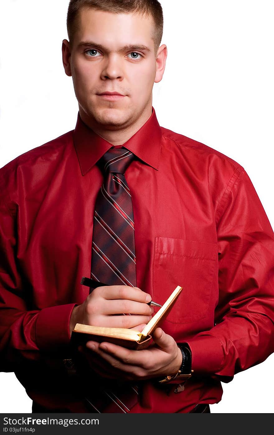 Businessman With  Organizer In Hands